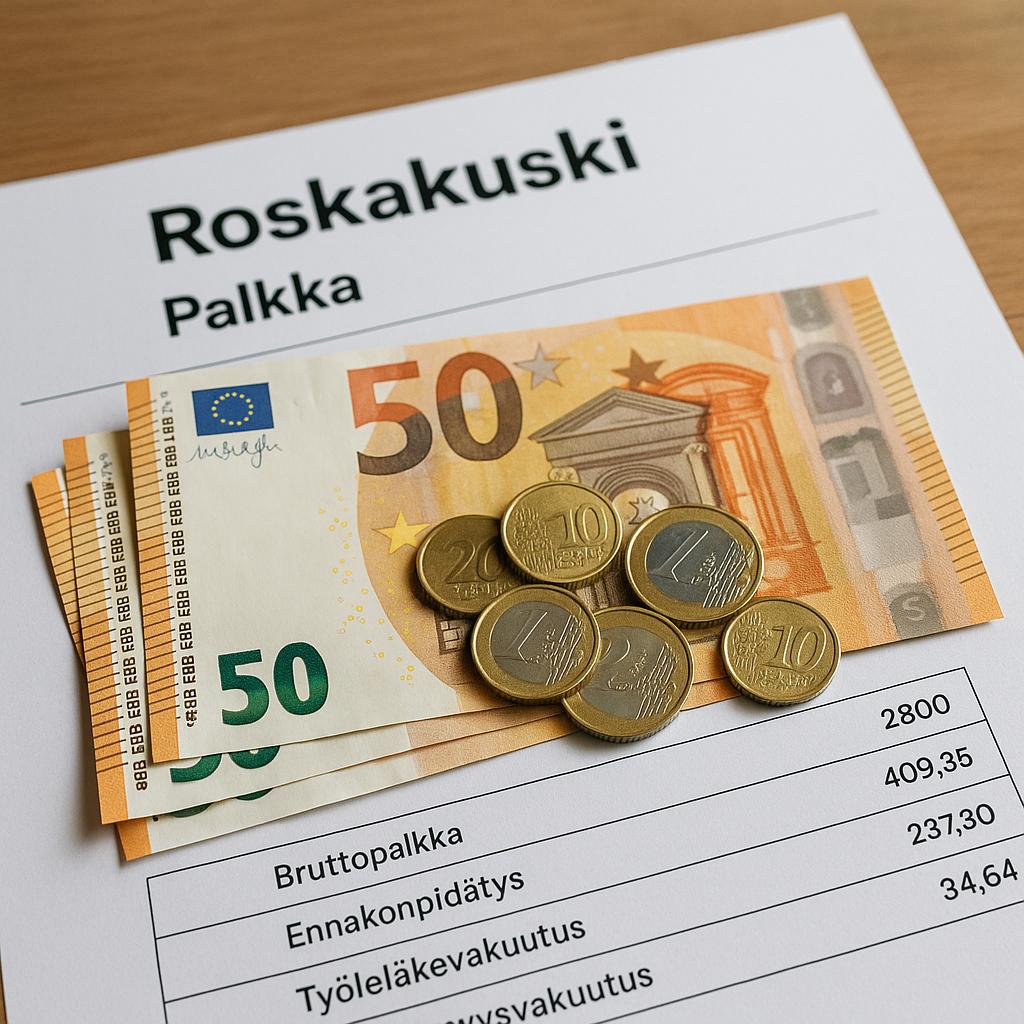 Roskakuski Palkka Suomessa